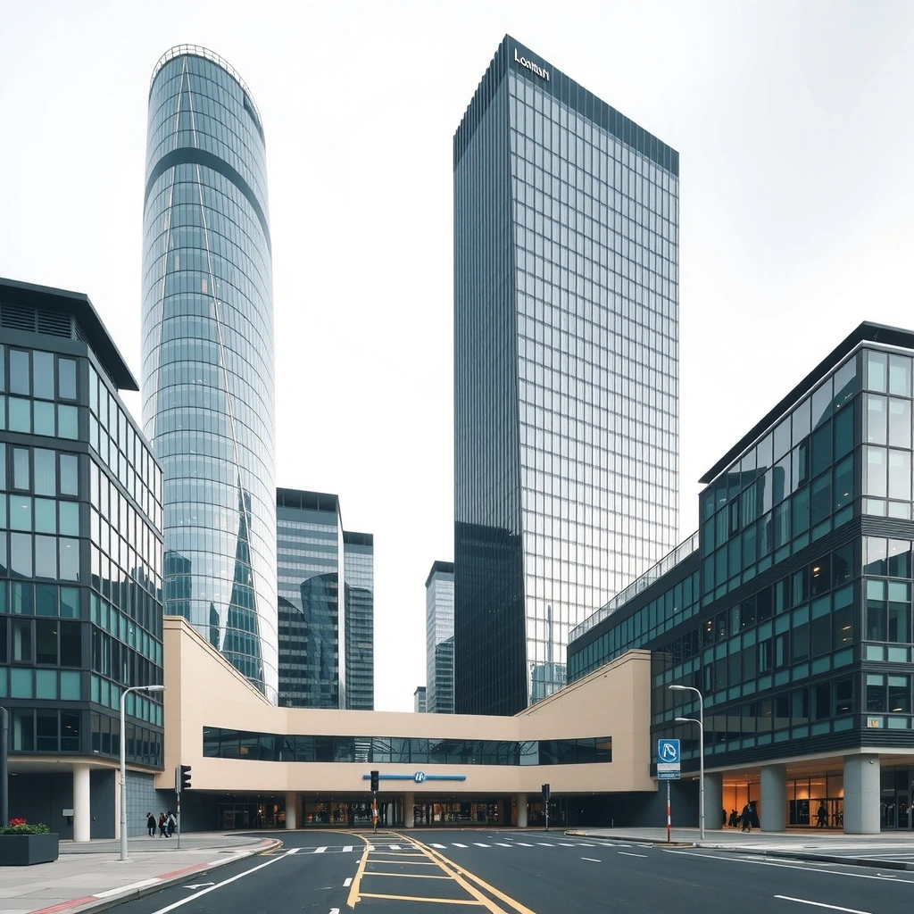 City of London - Modern skyscrapers and financial district buildings