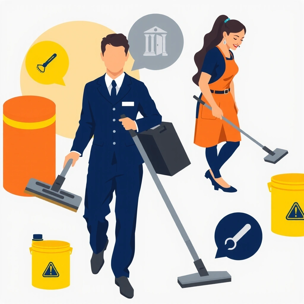 Professional cleaning team